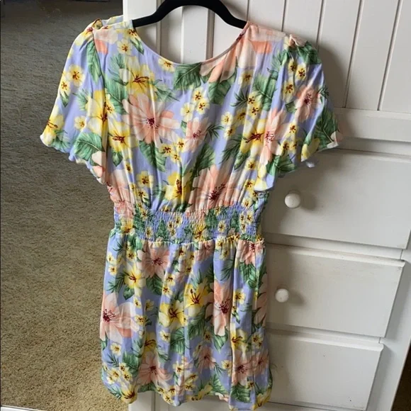 Floral Short Sleeve Dress - Picture 4 of 4